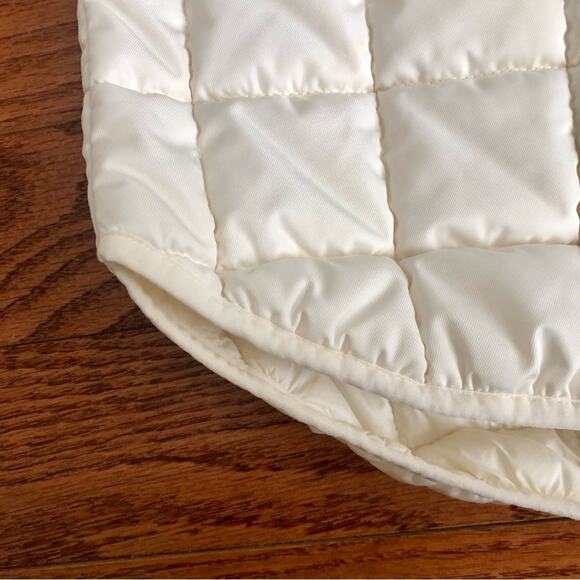 Rebecca Minkoff Box Quilt Puffer Zip Pockets White Cream Jacket Women’s Size S - Picture 7 of 12